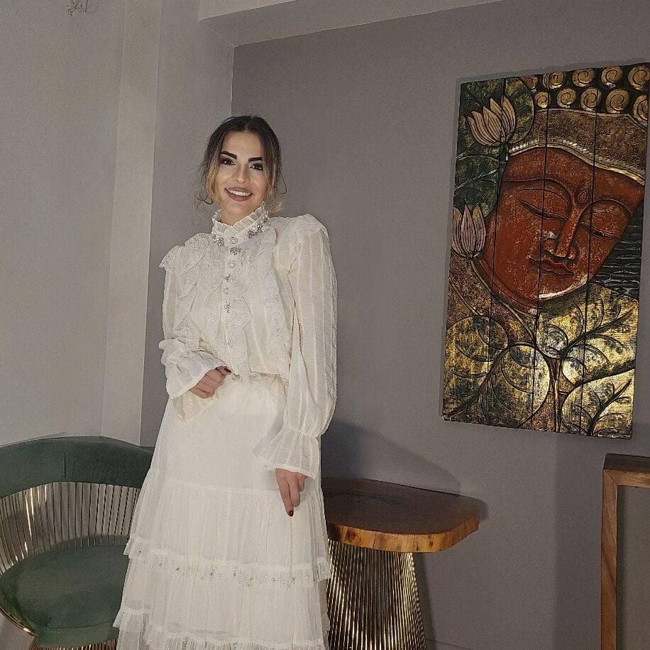 Beyaz 3 Kat Tütü Etek