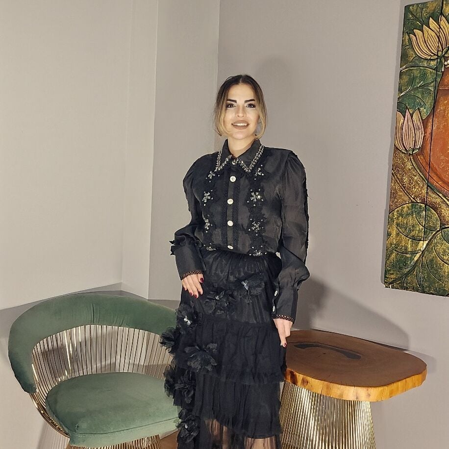 Tütü Çiçek Siyah Etek