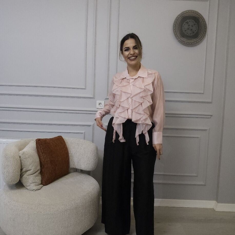 İtalyan Saten Pantolon Siyah