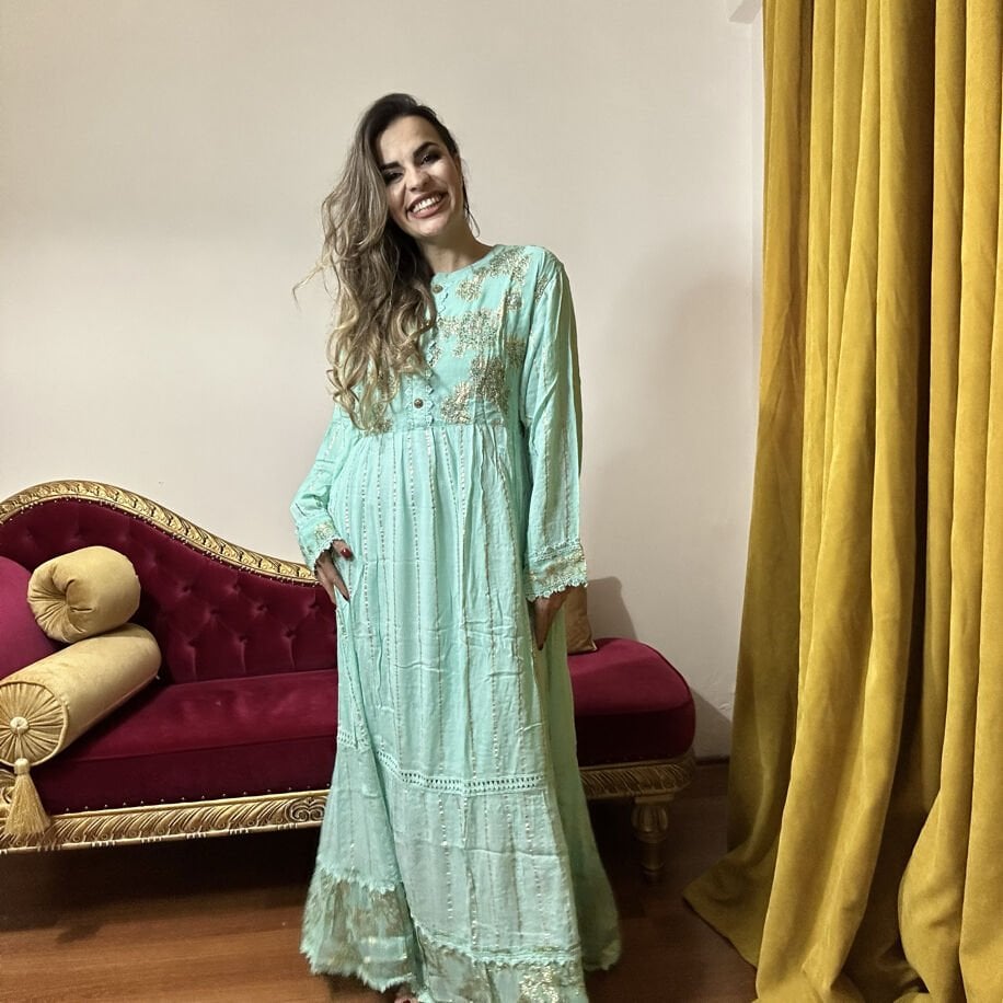 İthal Cam Göbeği Elbise