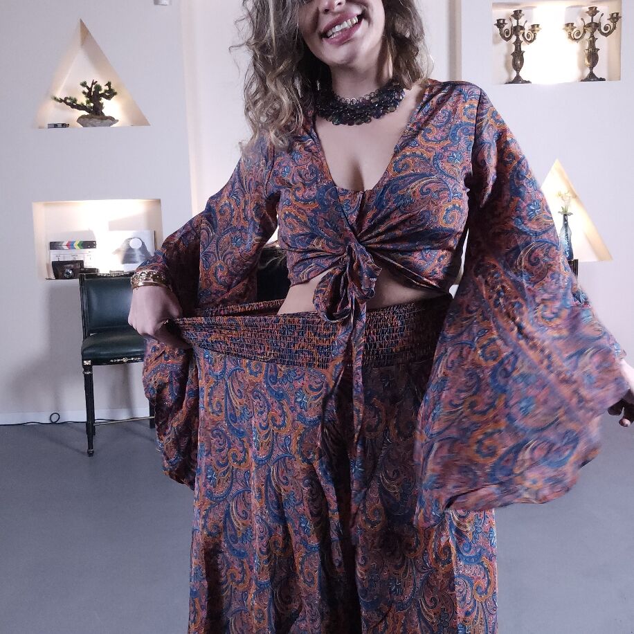 İthal İpek Pantolonlu Takım P4