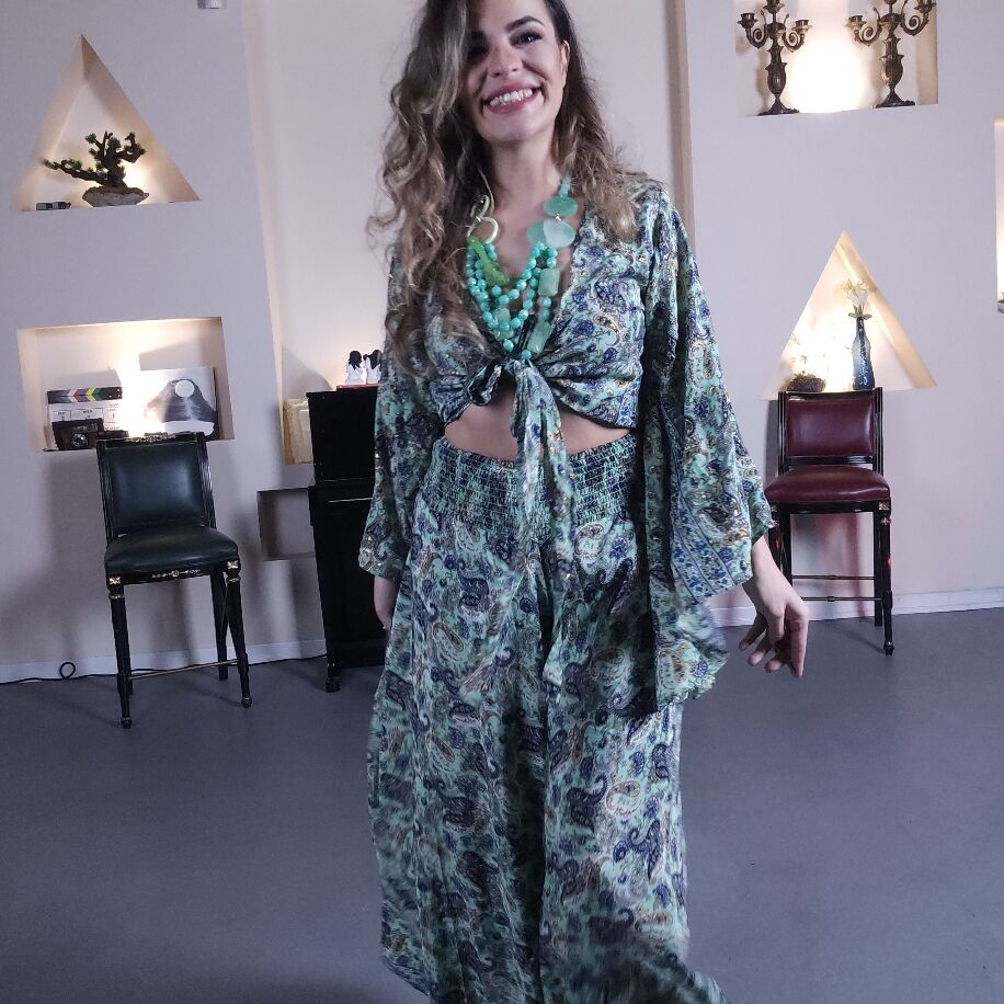 İthal İpek Pantolonlu Takım P5