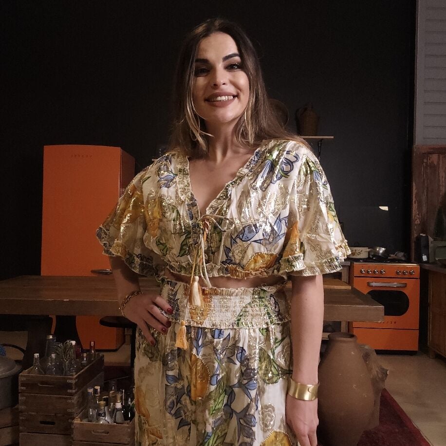 İthal Toskana Etekli Takım Beyaz