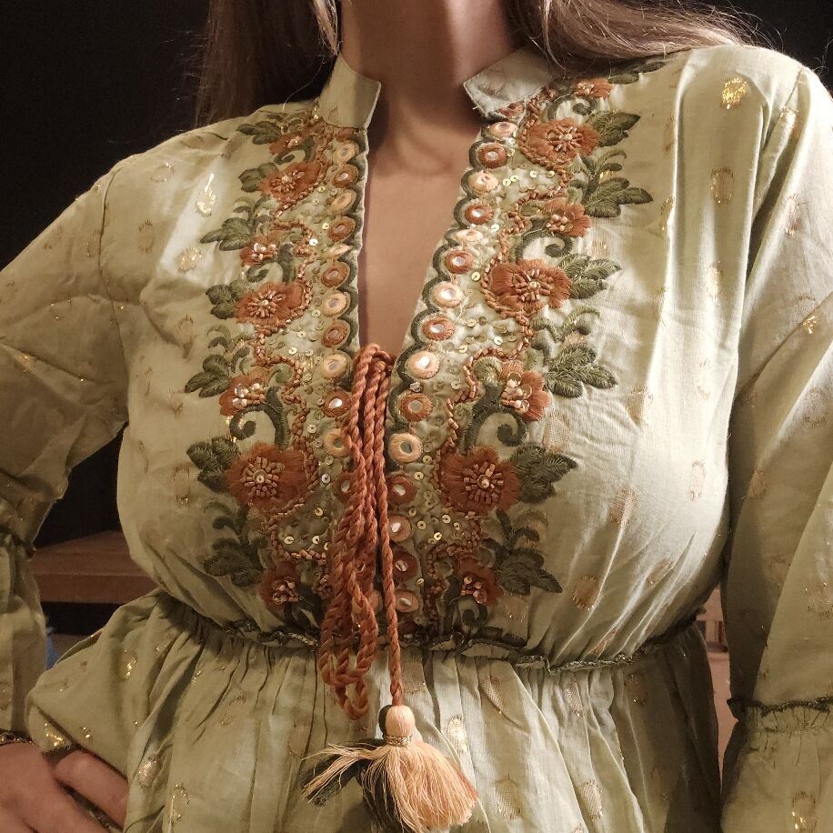 İthal Maxi Boho Takım Yeşil