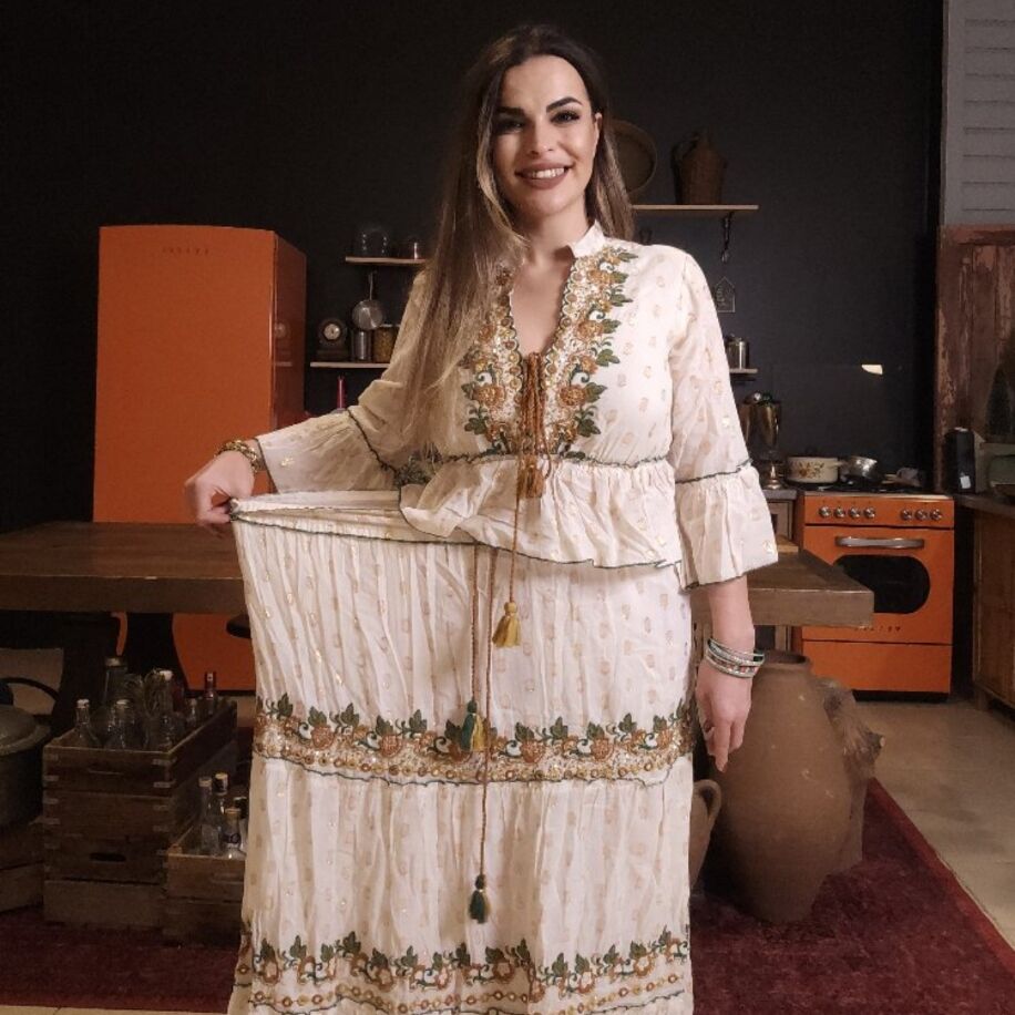 İthal Maxi Boho Takım Bej