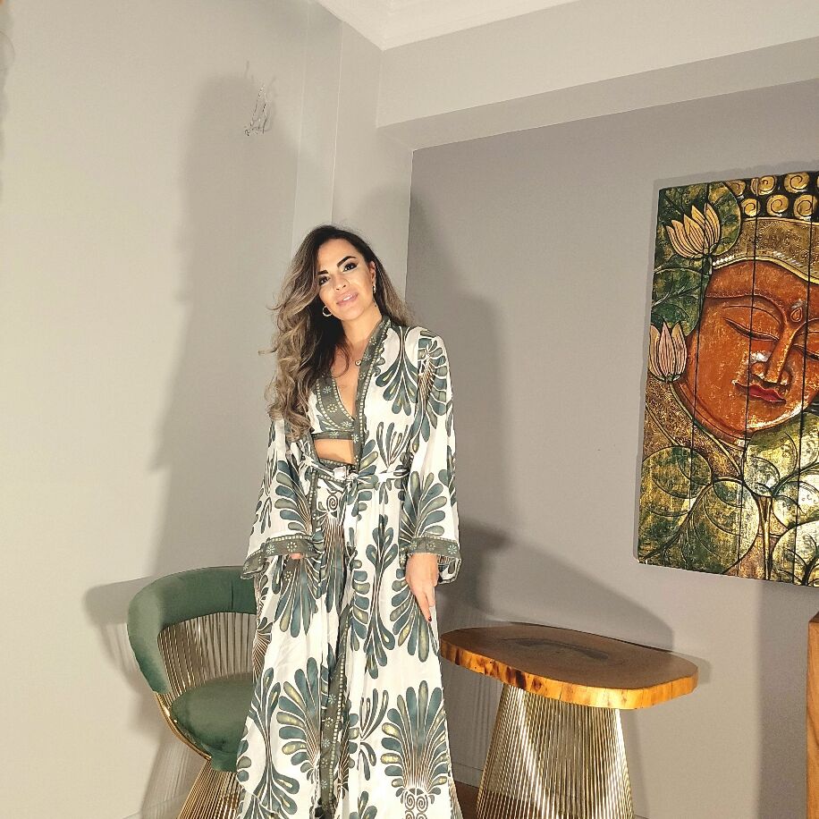 3 lü ipek takım beyaz