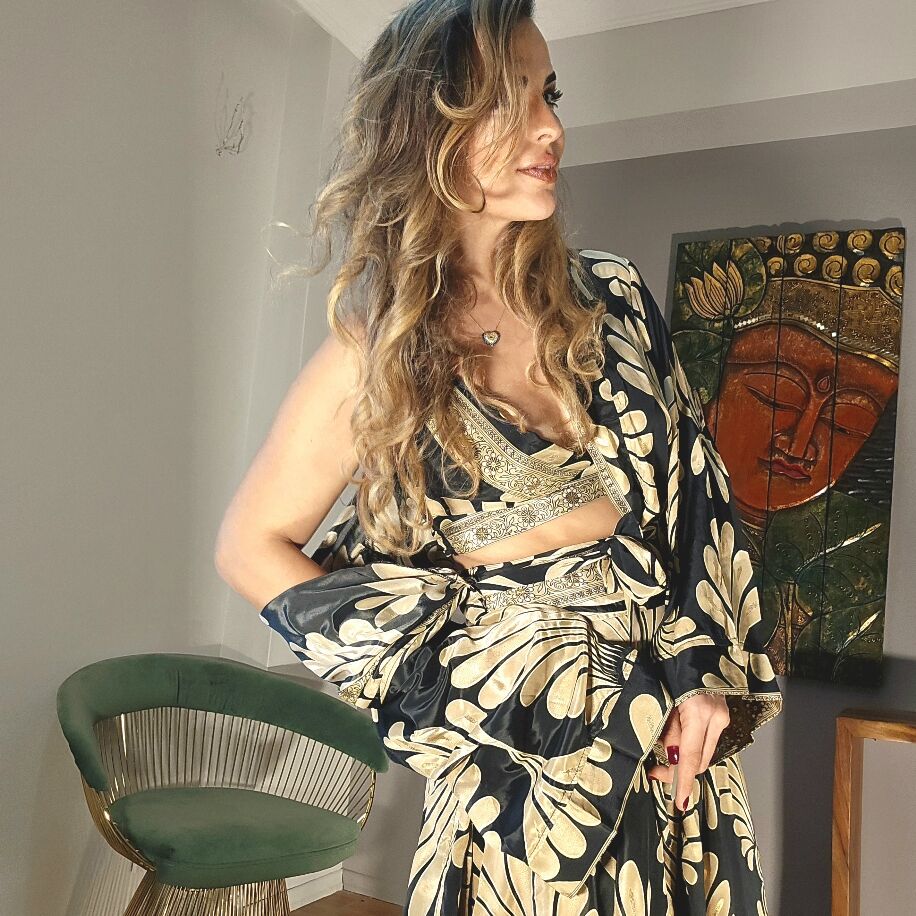 3 lü ipek takım siyah