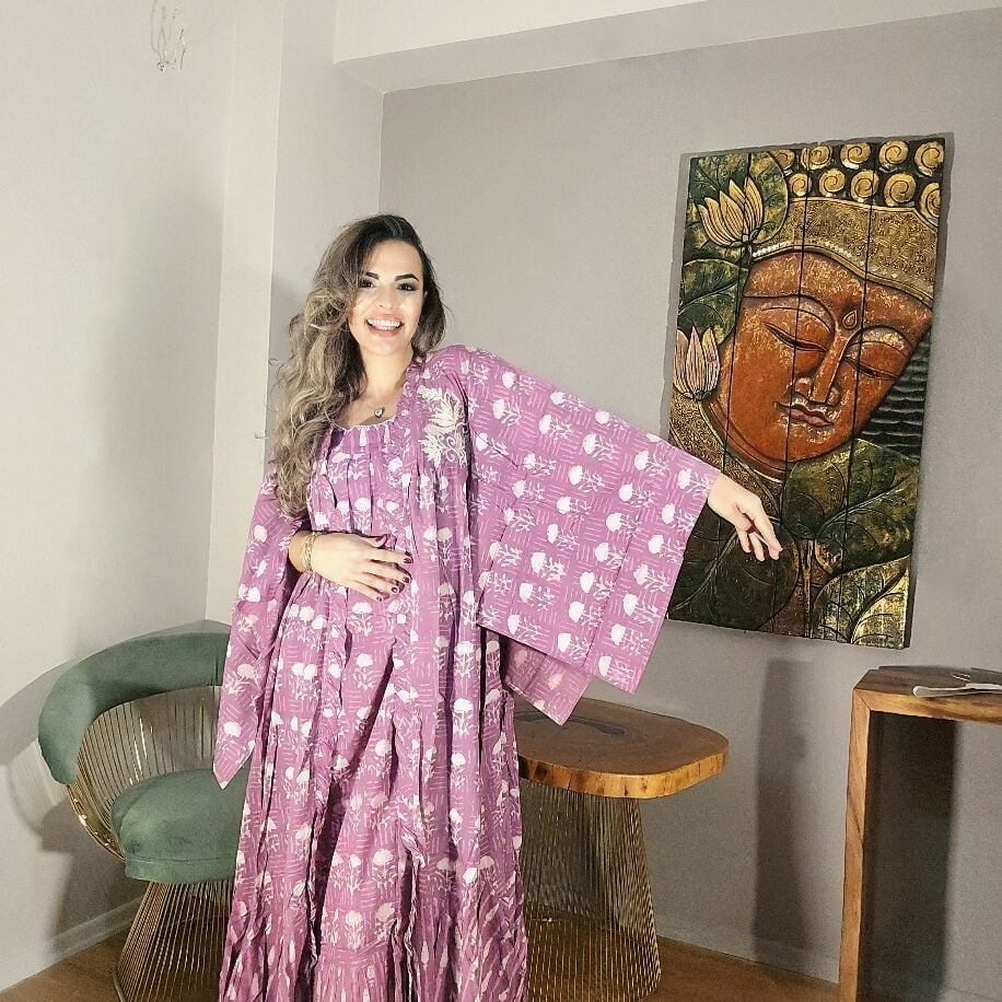 Taş Baskı Takım Pembe