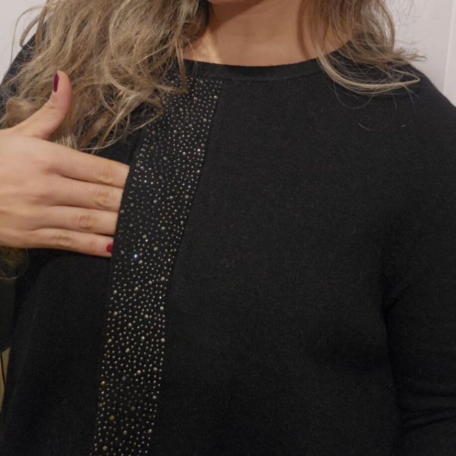 Triko Elbise Takım Siyah