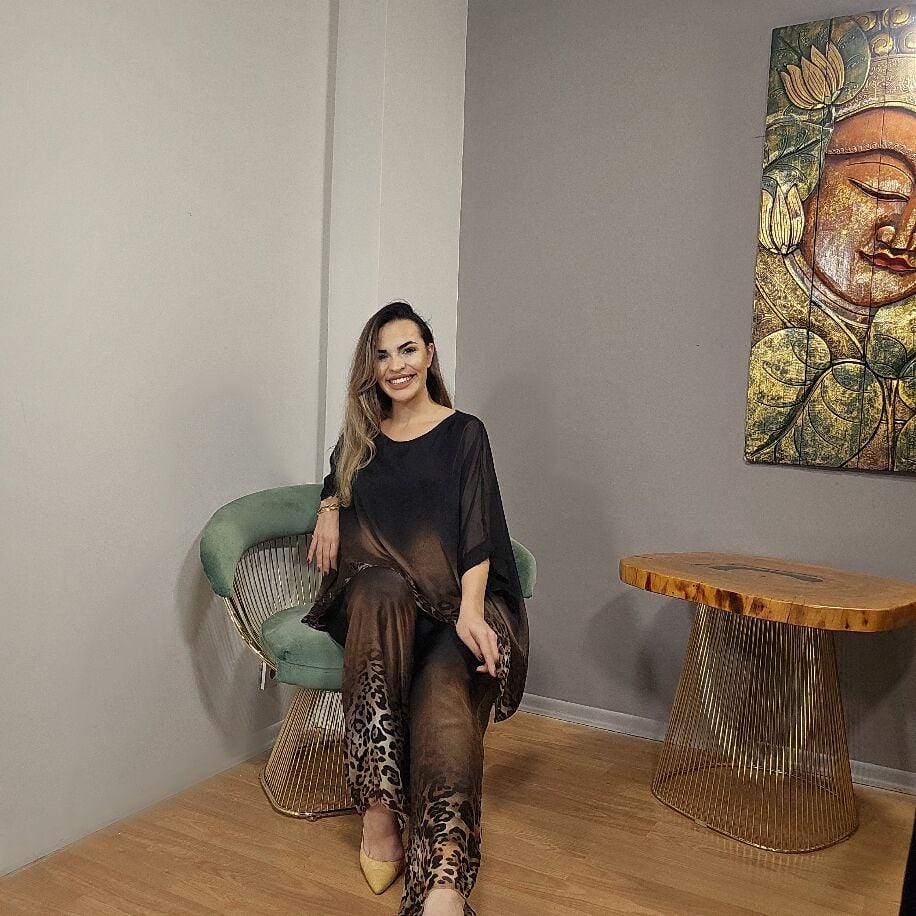 İpek Leopar Takım Siyah