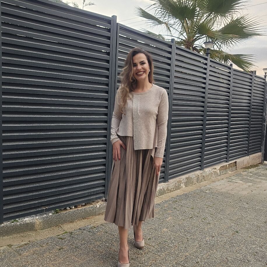 Triko Takım Elbise Bej