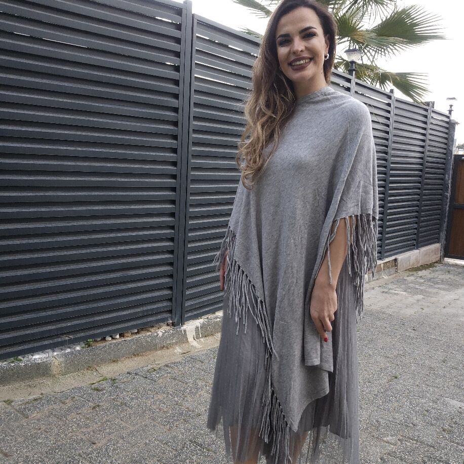 Pançolu Tütü Elbise Gri