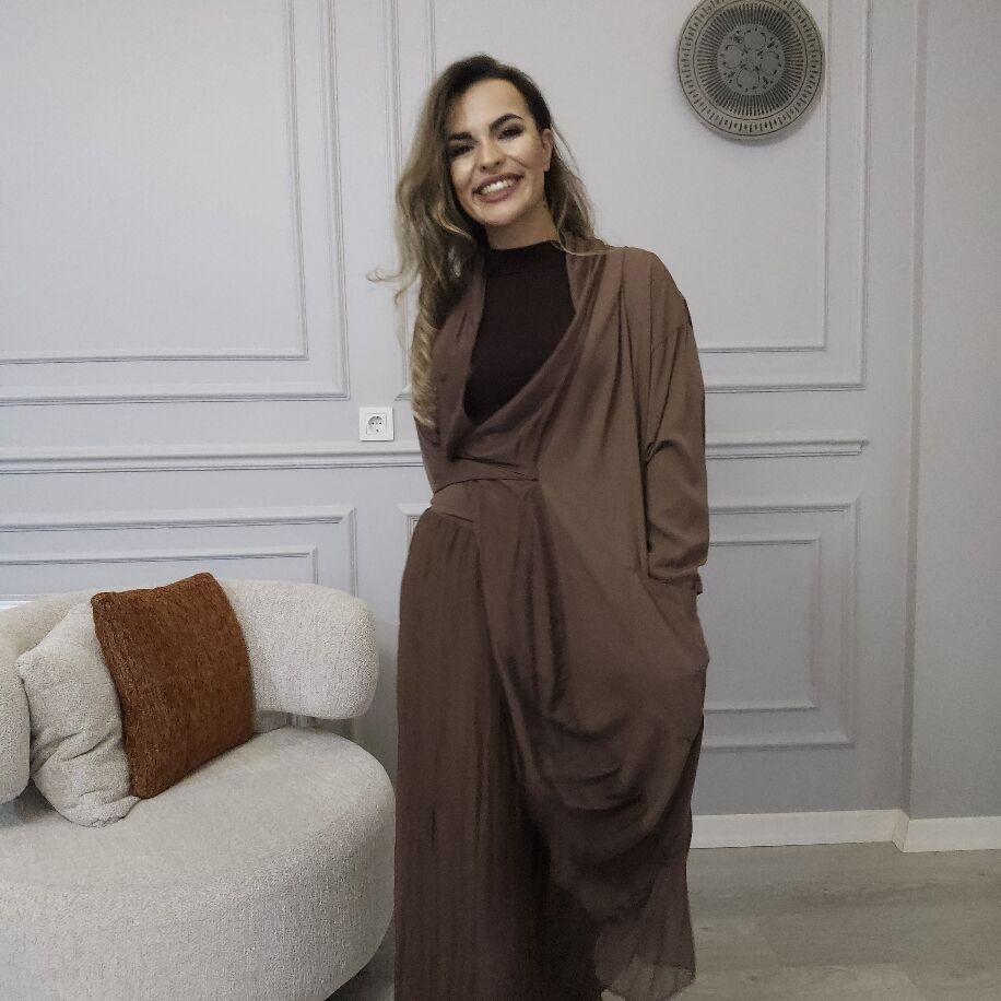 İtalyan Kaplı Takım Kahverengi