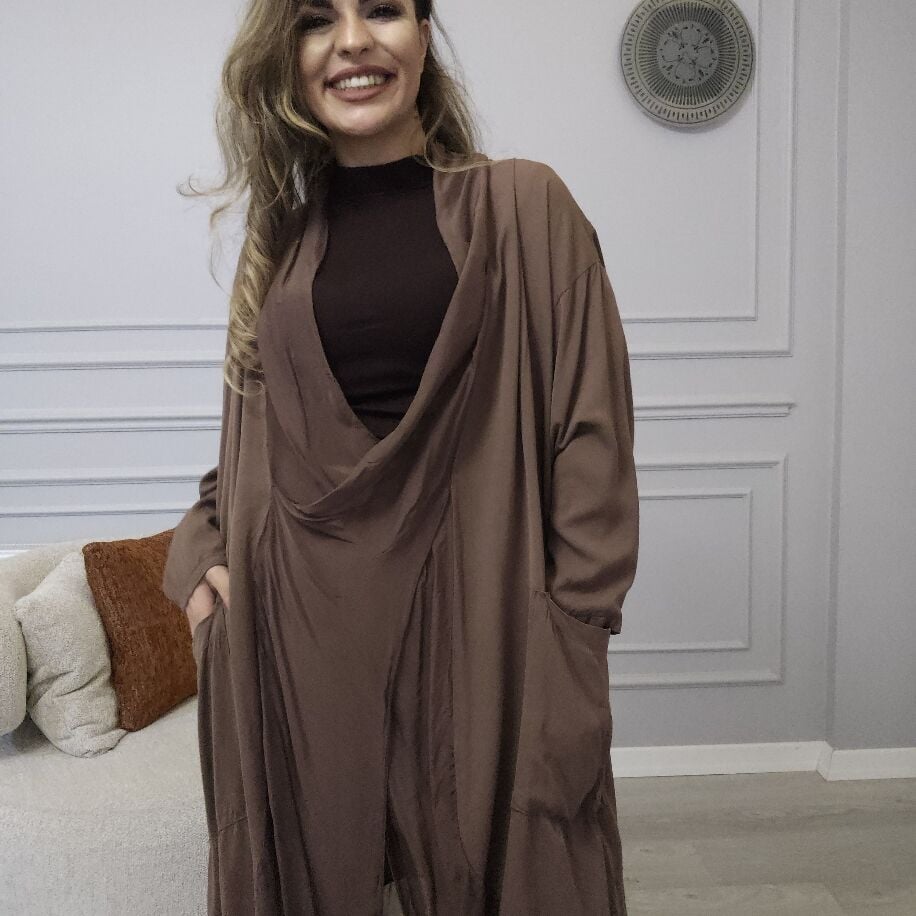 İtalyan Kaplı Takım Kahverengi