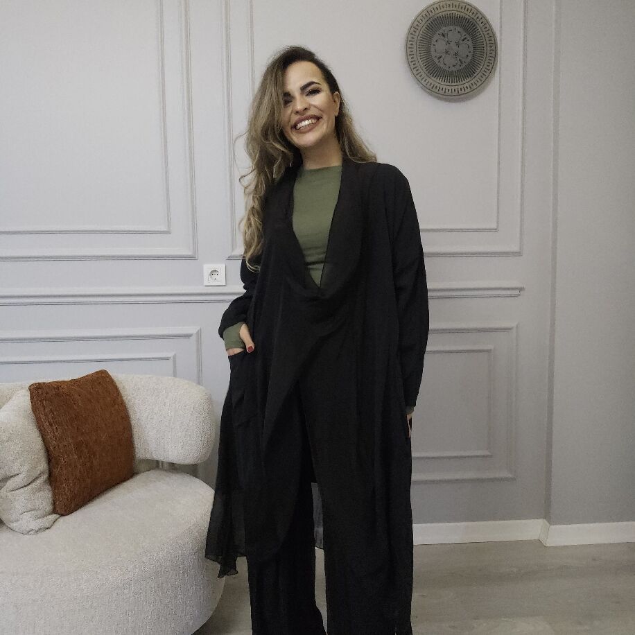 İtalyan Kaplı Takım Siyah