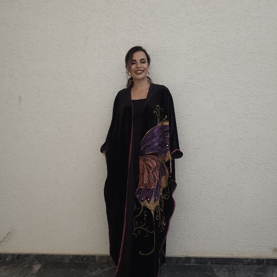 Kadife Kelebek Abaya