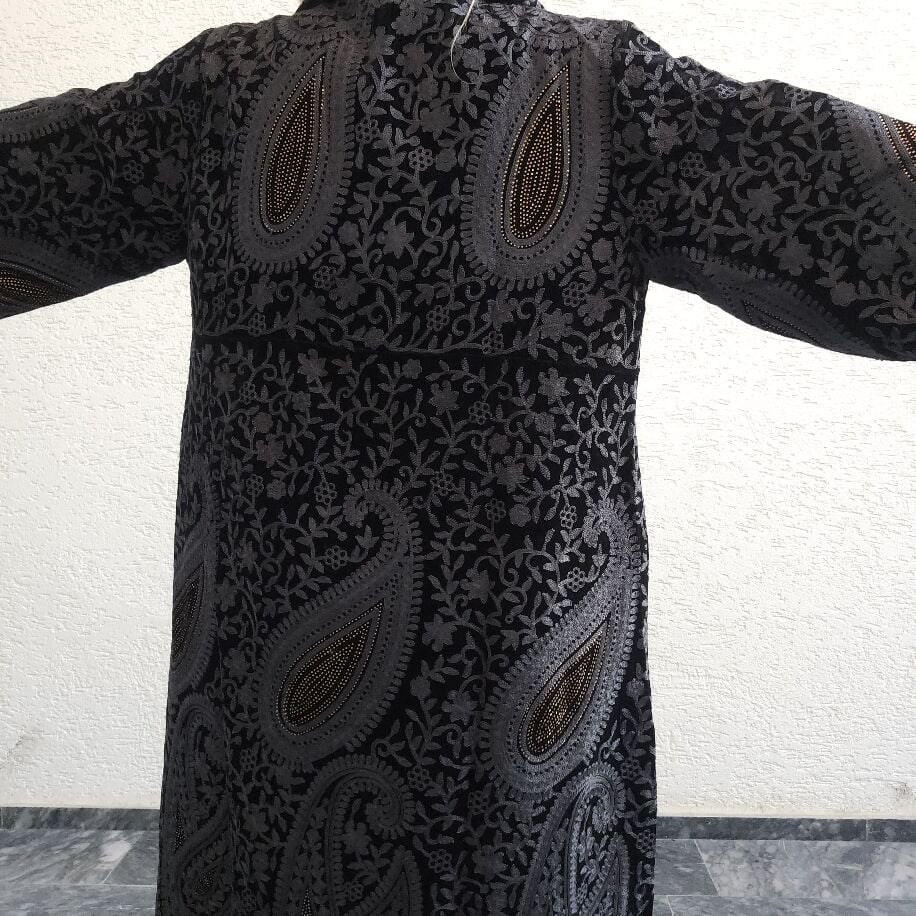 İthal Kadife Asaleti Kaftan Gri