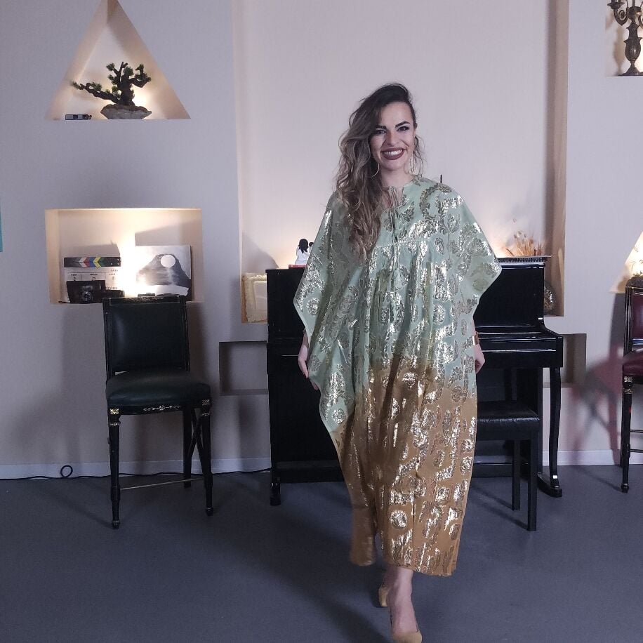 İthal Kaftan Yeşil   Hardal