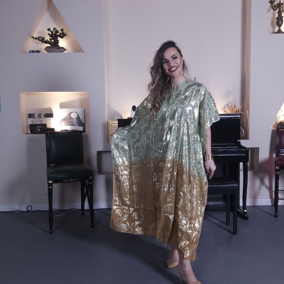 İthal Kaftan Yeşil   Hardal